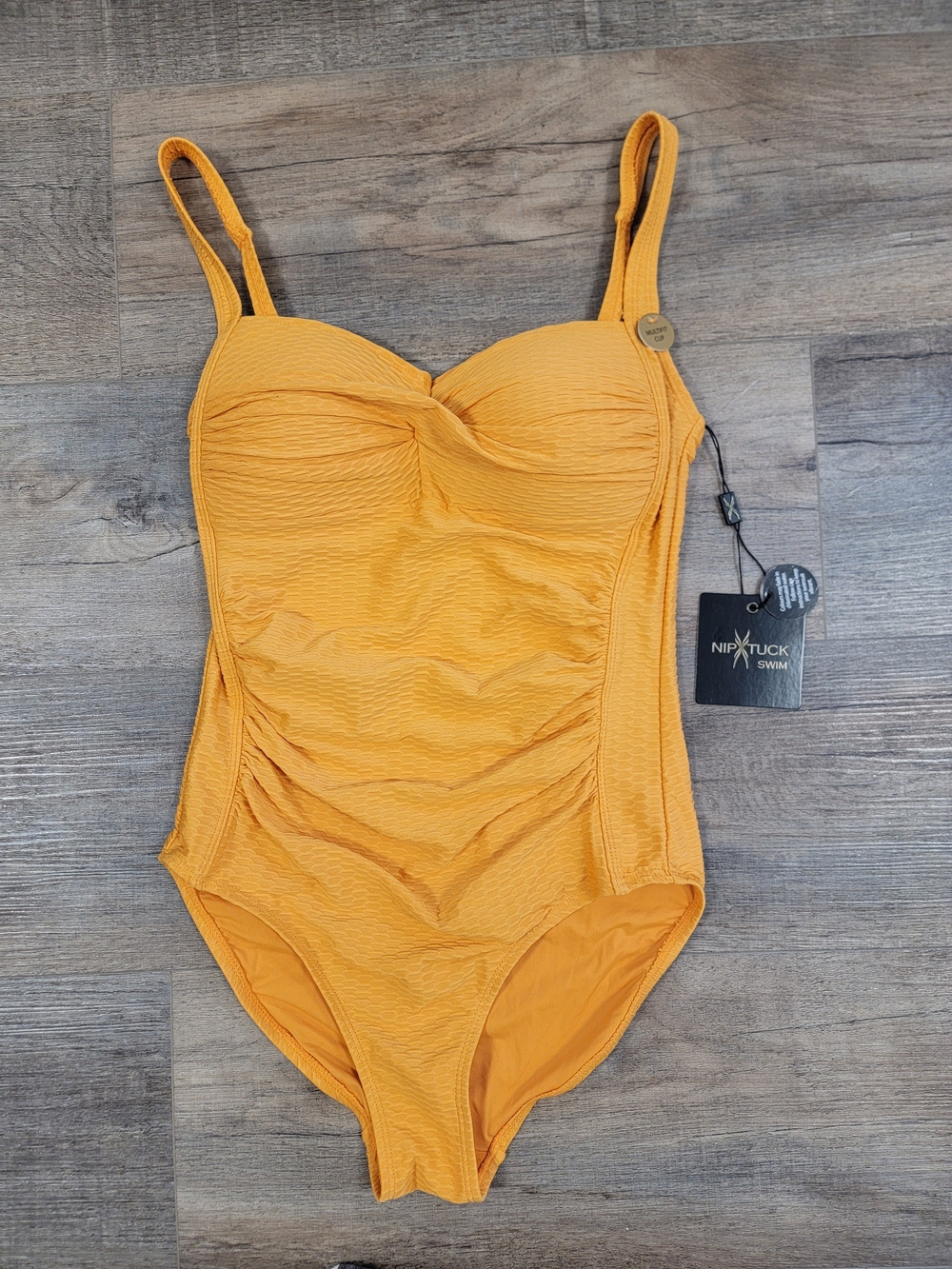 Nip Tuck Swim One Piece Swimsuit Size 6 Orange Slimming Old Hollywood Molded Cup - Picture 3 of 10